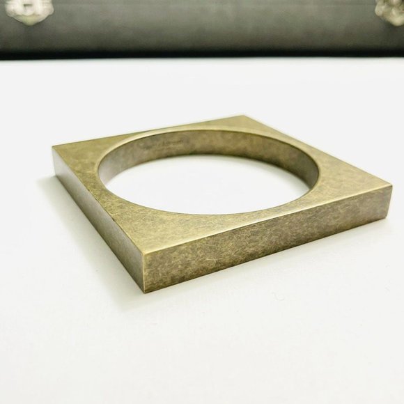 Saint Laurent Paris Bronze Square Bracelet - Picture 1 of 7